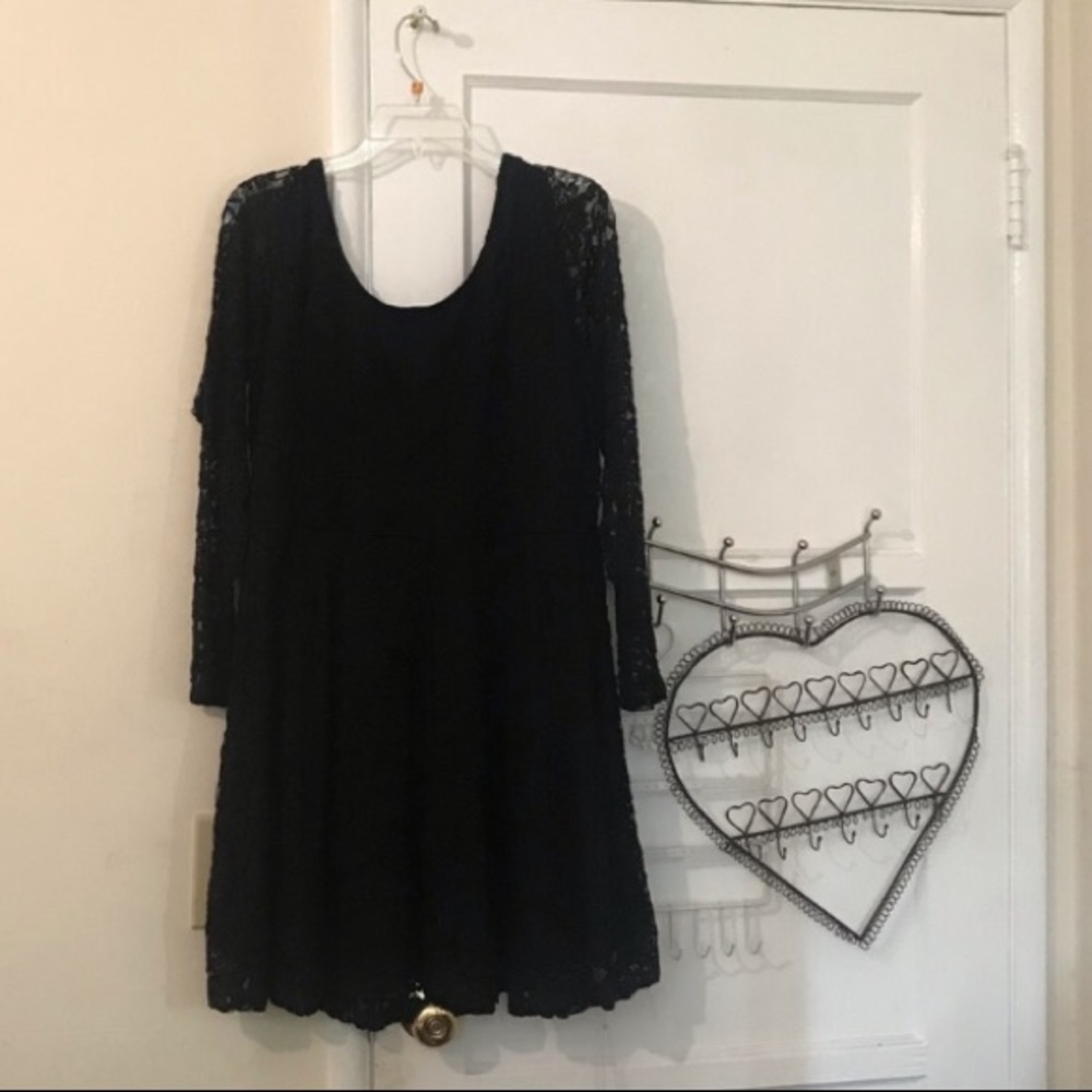 ASOS Curve black lace dress size 16